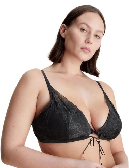Calvin Klein CK Black Triangle Bra - Black