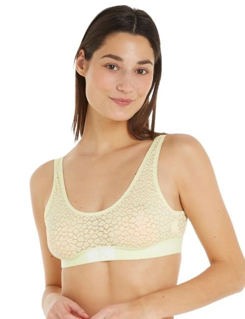 Calvin Klein CK96 Unlined Lace Bralette - Celery Sprig