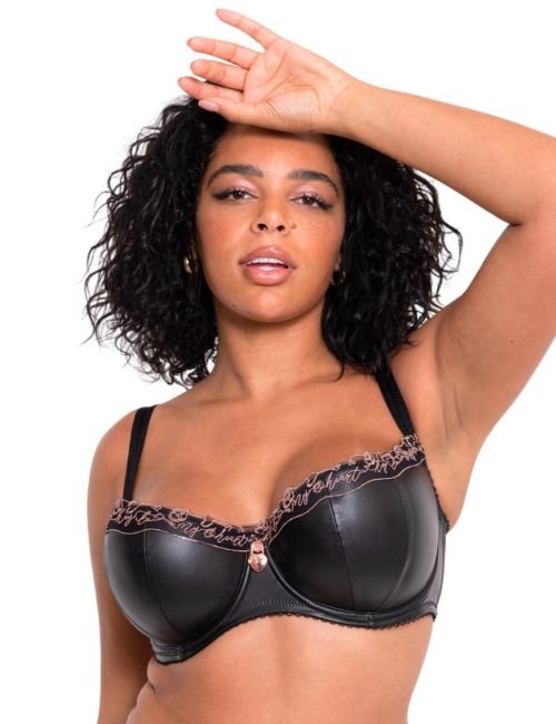 Scantilly By Curvy Kate Key To My Heart Padded Half Cup Bra - Black