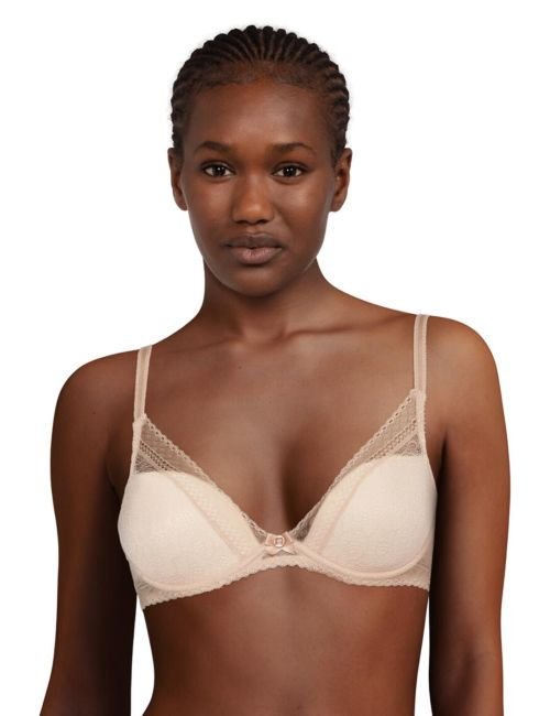 Chantelle Festivite Plunge T Shirt Bra - Golden Beige