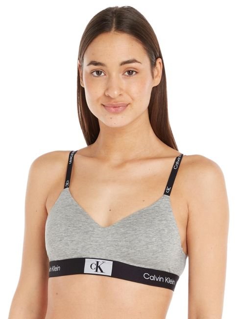 Calvin Klein CK1996 Lightly Lined Bralette - Grey Heather