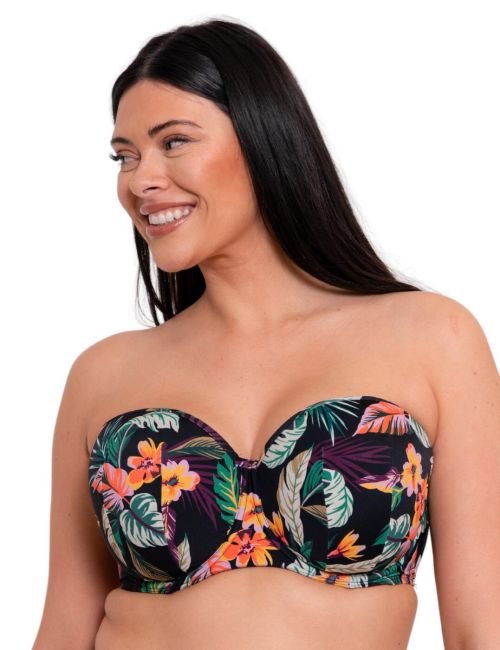 Curvy Kate Cuba Libre Bandeau Bikini Top - Print Mix