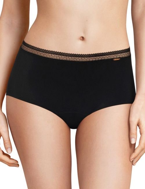 Chantelle Life Period Brief Graphic High Waist Brief - Black