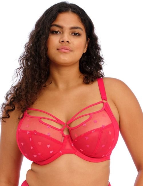 Elomi Sachi Plunge Bra - Red Confetti