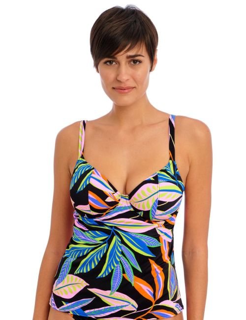 Freya Desert Disco Plunge Tankini Top - Multi