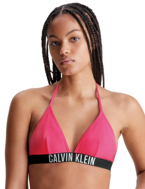 Calvin Klein Intense Power Triangle Bikini Top - Pink Flash