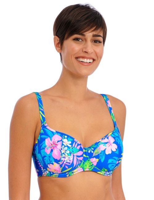 Freya Hot Tropics Sweetheart Bikini Top - Blue
