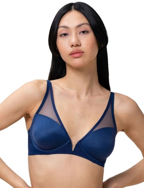 Triumph Vivid Spotlight Plunge Bra - Deep Water