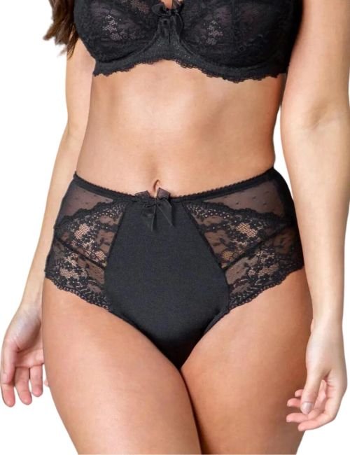 Pour Moi Flora Deep Brief - Black