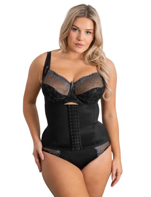 Pour Moi Hourglass Firm Control Back Smoothing Waist Cincher - Black