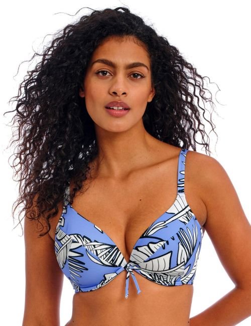 Freya Mali Beach Plunge Bikini Top - Cornflower