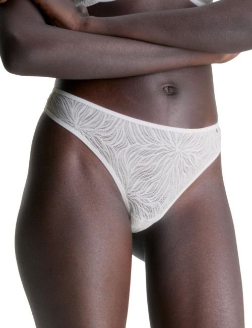 Calvin Klein Sheer Marquisette Thong - White