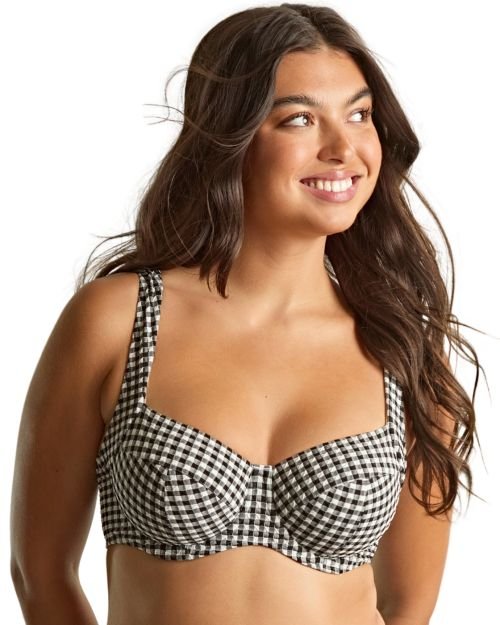 Panache Olivia Full Cup Bikini Top - Black Gingham