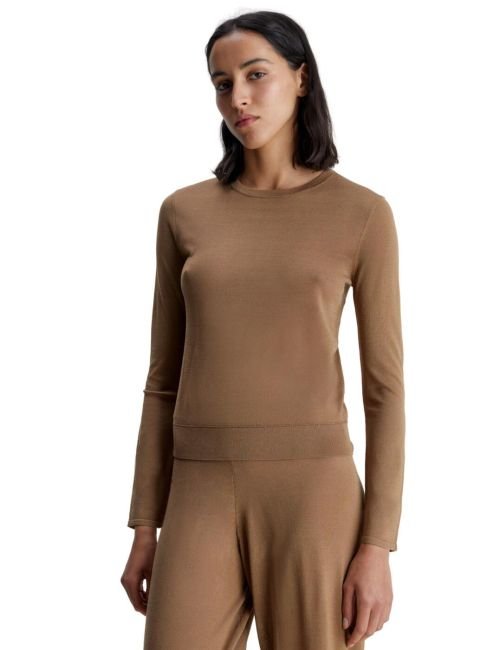 Calvin Klein Long Sleeve Top - Tigers Eye