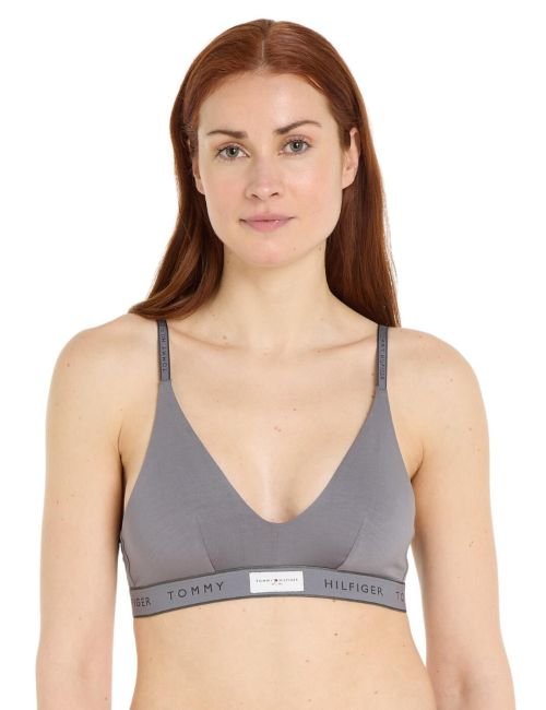 Tommy Hilfiger TH Established Triangle Bra - Fossil Grey