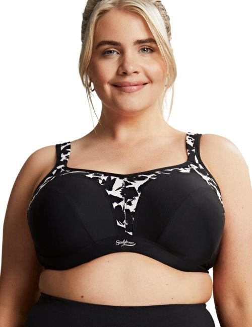 Sculptresse by Panache Underwired Sports Bra - Mono Print