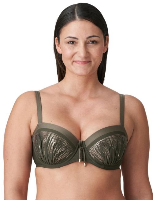 Prima Donna Swim Aracruz Padded Balcony Bikini Top - Kaki