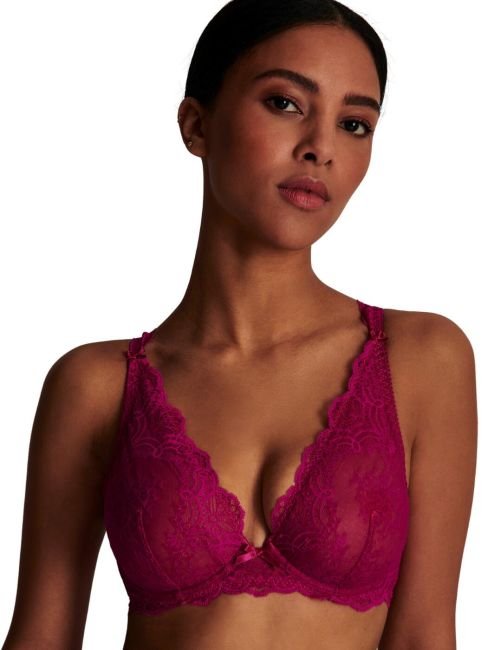 Aubade Danse Des Sens Triangle Plunge Bra - Pink Pulsion