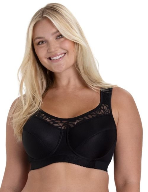 Miss Mary Of Sweden Cotton Simplex Bra - Black