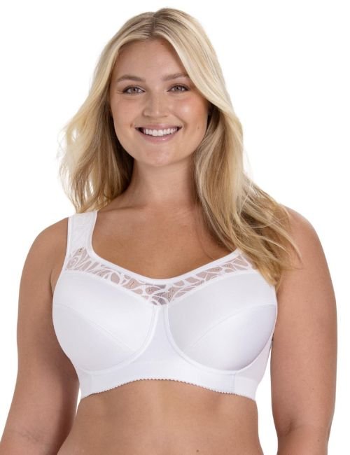 Miss Mary Of Sweden Cotton Simplex Bra - White