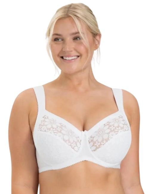 Miss Mary Of Sweden Cotton Blossom Underwired Bra - White