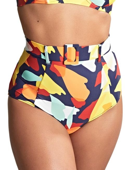 Panache High Waist Belted Bikini Brief - Puglia Print