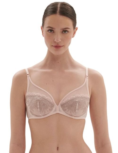 Simone Perele Singuliere Plunge Full Cup Bra - Petal Powder
