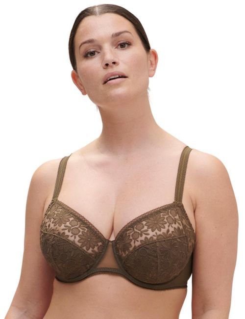 Simone Perele Amazone Full Cup Support Bra - Nomad Green