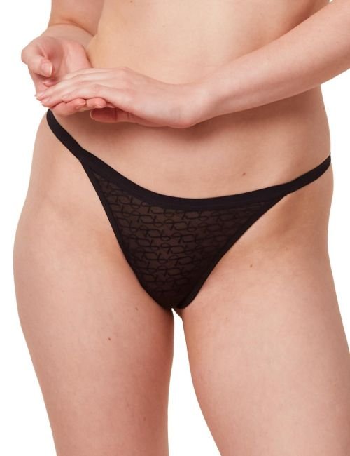 Triumph Signature Sheer Thong - Black