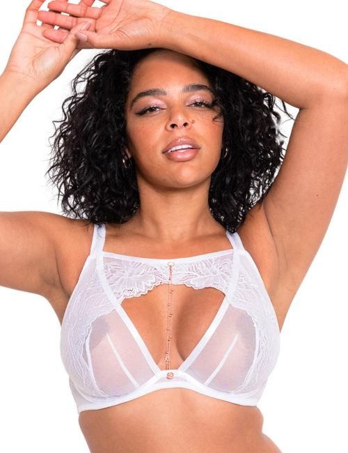 Scantilly by Curvy Kate Unveiled Deep Plunge Bra - White