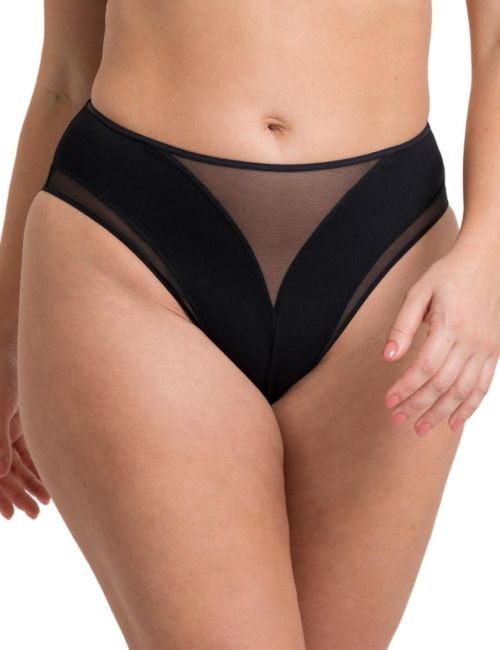 Scantilly by Curvy Kate Swerve High Waist Brief - Black