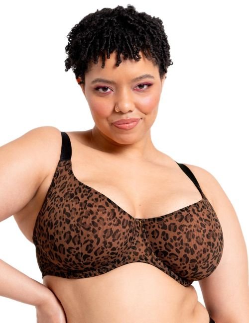 Curvy Kate Cool Cat Balcony Bra - Leopard Brown