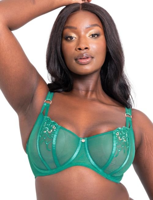 Scantilly by Curvy Kate Ornate Balcony Bra - Emerald
