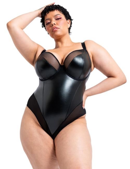Curvy Kate Rebelle Plunge Body Suit - Black