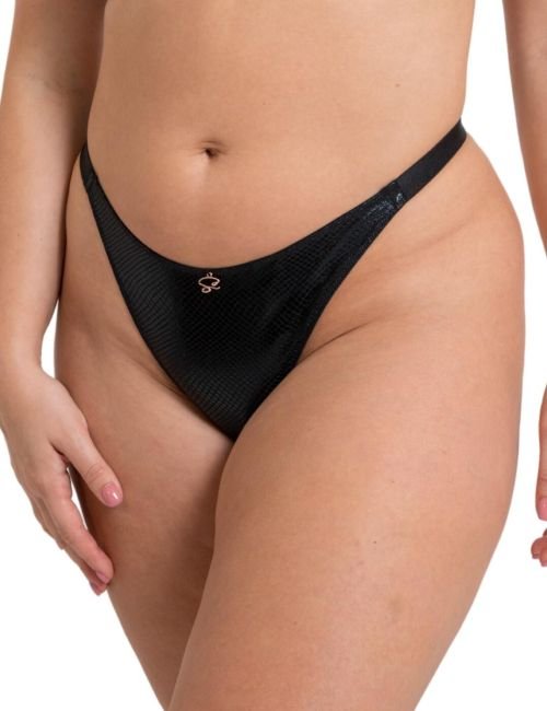 Scantilly by Curvy Kate Serpent Thong - Black
