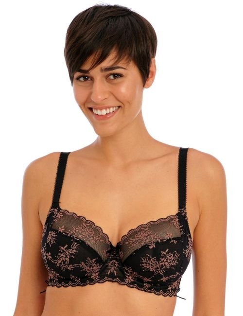 Freya Offbeat Decadence Side Support Bra - Black