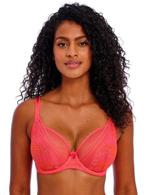 Freya Sydnie High Apex Plunge Bra - Strawberry Ice