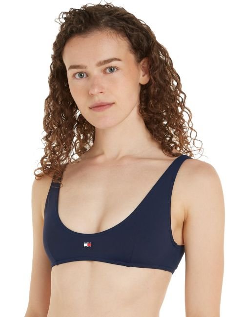 Tommy Hilfiger TJ Heritage Scoop Bralette Bikini Top - Dark Night Navy