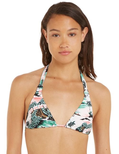 Tommy Hilfiger TJ Heritage Triangle Bikini Top - Hawaiian Tickled Pink
