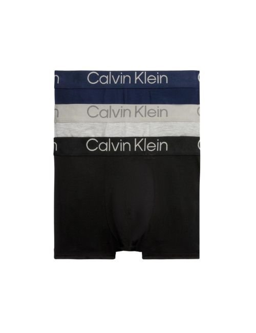 Calvin Klein Trunks 3 Pack - Black/Blue Shadow/Grey Heather