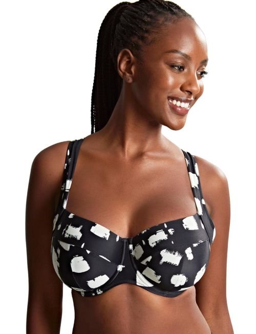 Panache Olivia Full Cup Bikini Top - Black Sand Print