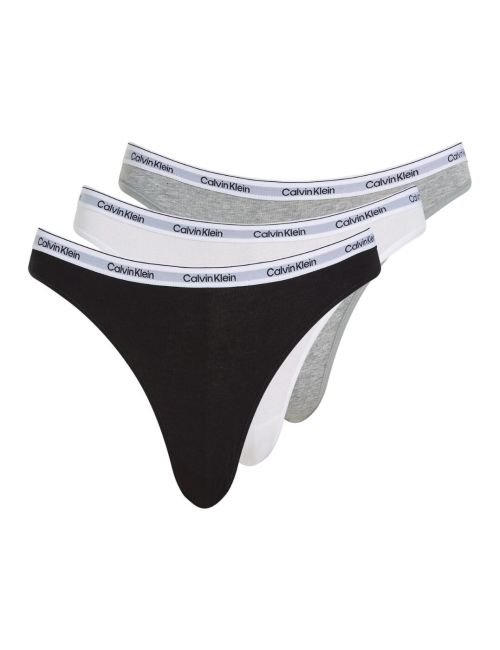Calvin Klein Modern Logo Bikini Brief 3 Pack - Black/ White/ Grey Heather