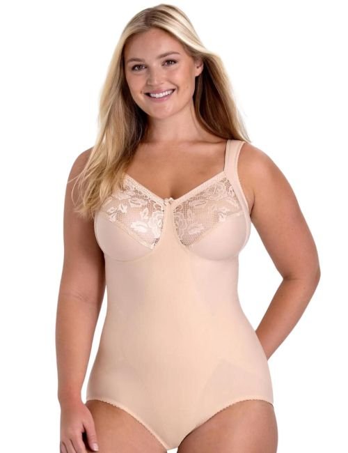 Miss Mary Of Sweden Lovely Lace Bodysuit - Beige