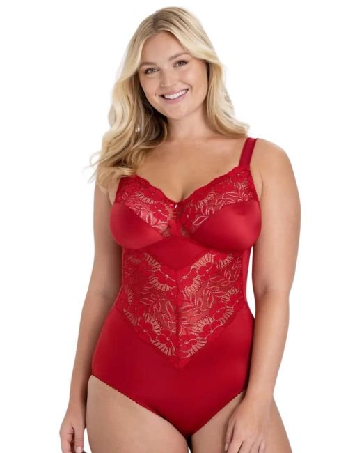 Miss Mary Of Sweden Fantastic Flair Bodysuit - English Red