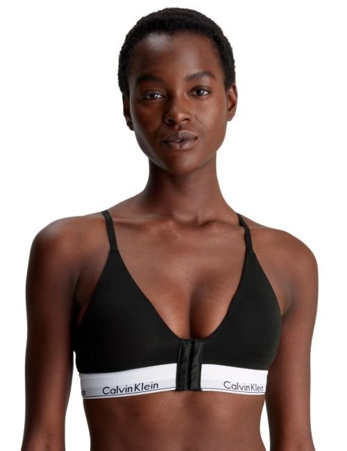 Calvin Klein Modern Cotton Triangle Post Surgery Bra - Black