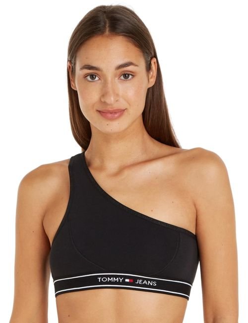 Tommy Hilfiger TJ Asymetric Bralette - Black