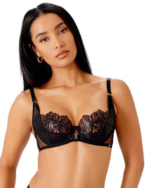 Gossard VIP Lavish Uplifting Balcony Bra - Black
