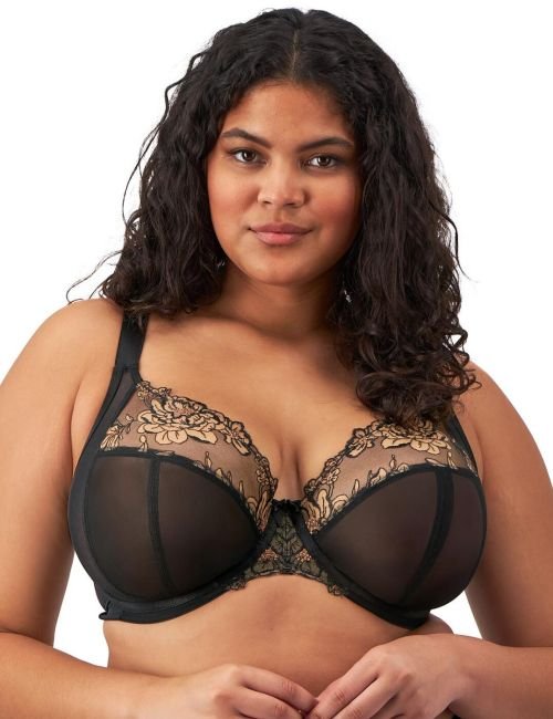 Elomi Teagan Plunge Bra - Black/Almond