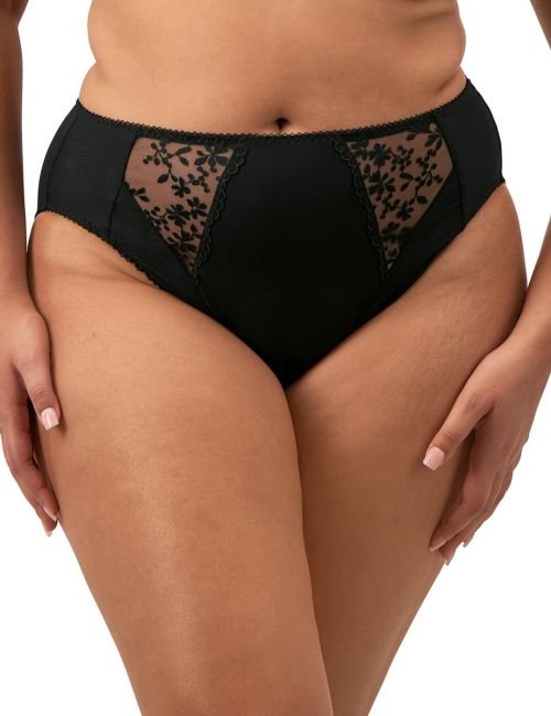 Elomi Zarla High Leg Brief - Black