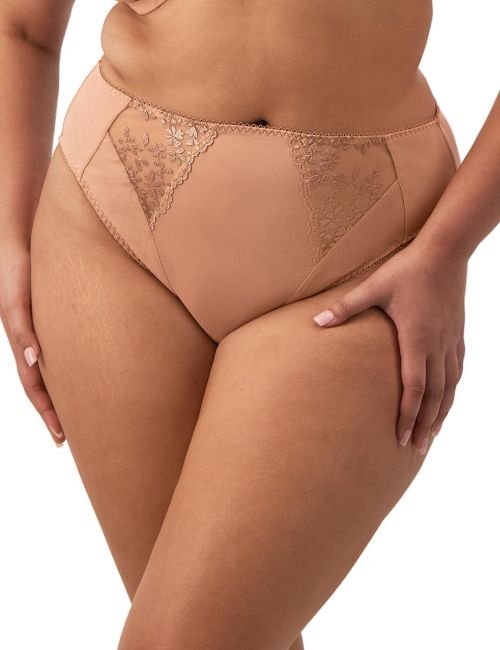 Elomi Zarla High Leg Brief - Cafe Au Lait